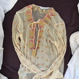 Rare Abercrombie and fitch sequin beaded top tunic
